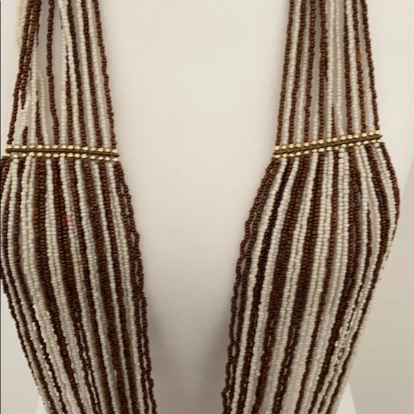 BoHo style multi-strand beaded long necklace - Picture 2 of 7